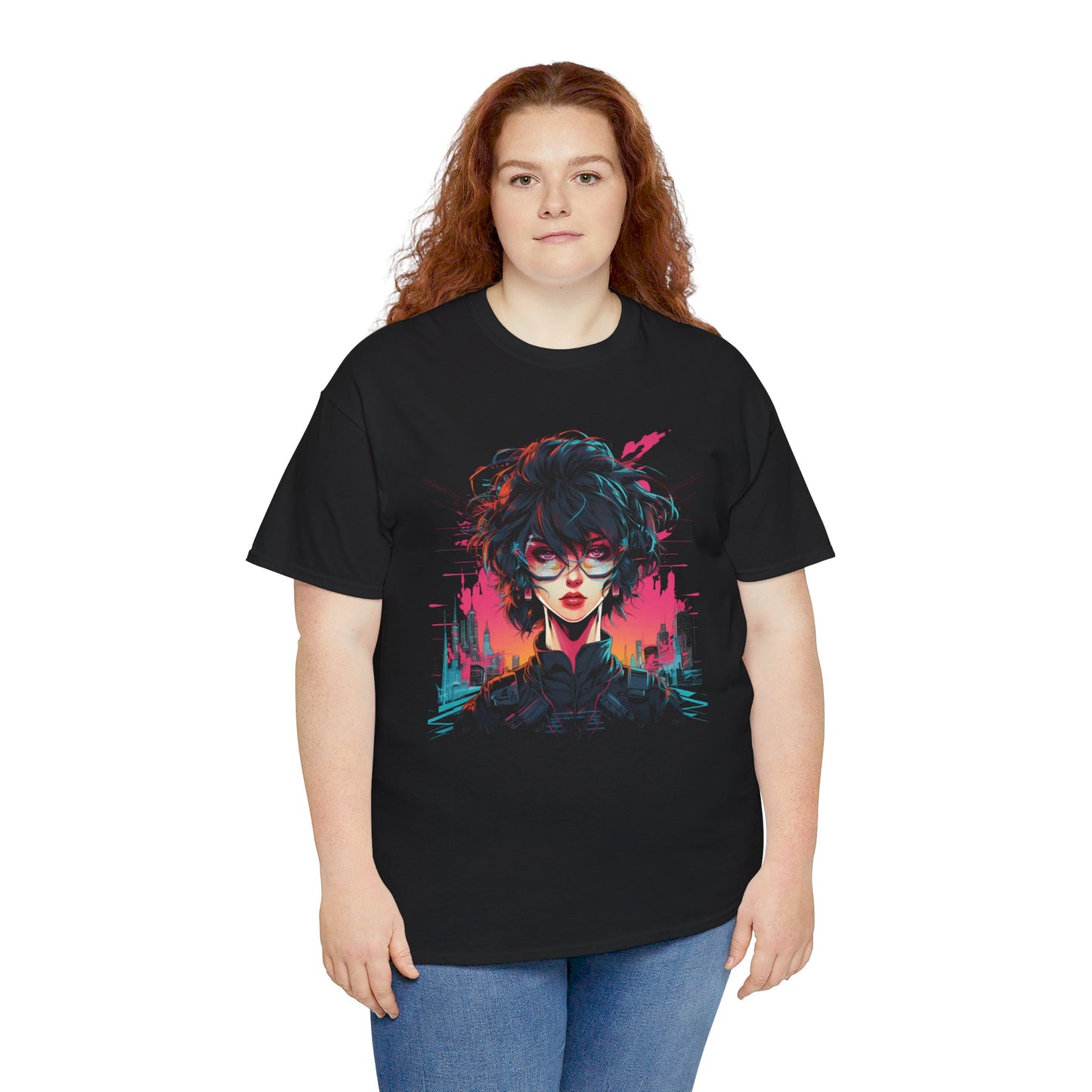 Retro Cyberpunk Anime Girl T-Shirt | T-Shirt für Cyberpunk und Anime Fans