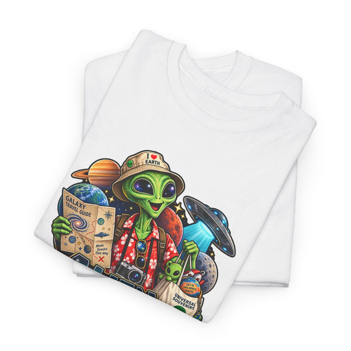 Alien Tourist T-Shirt | Urlaubs-Shirt für Ufo- und Sci-Fi-Fans