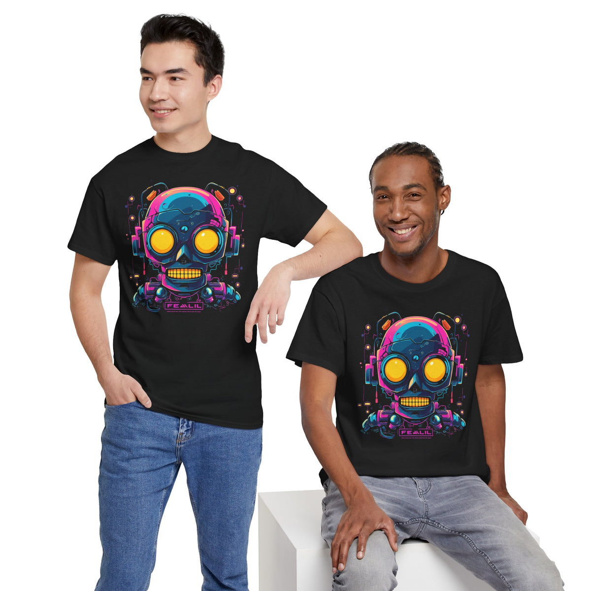 Retro Roboter T-Shirt | T-Shirt für Retrowave Fans