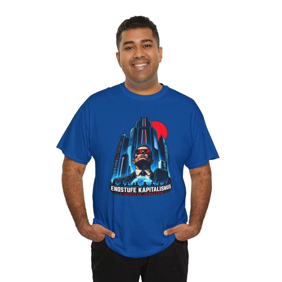 Endstufe Kapitalismus T-Shirt | Dystopie-Satire für Cyberpunk-Fans