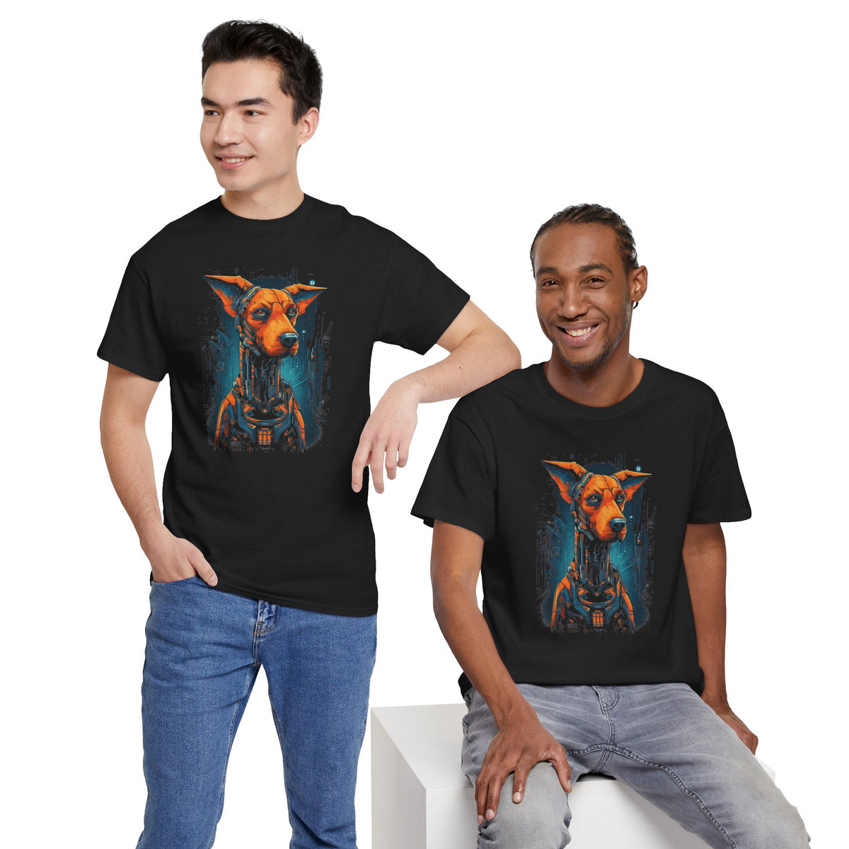 Robo Dogge T-Shirt | T-Shirt für Sci-Fi Fans und Hundeliebhaber