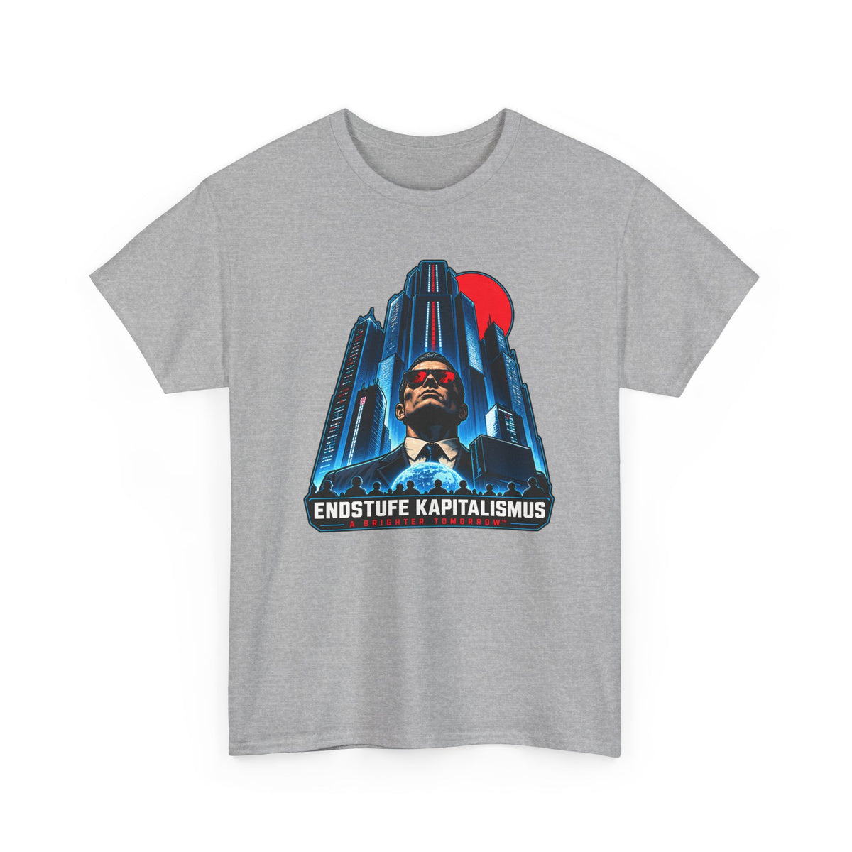 Endstufe Kapitalismus T-Shirt | Dystopie-Satire für Cyberpunk-Fans