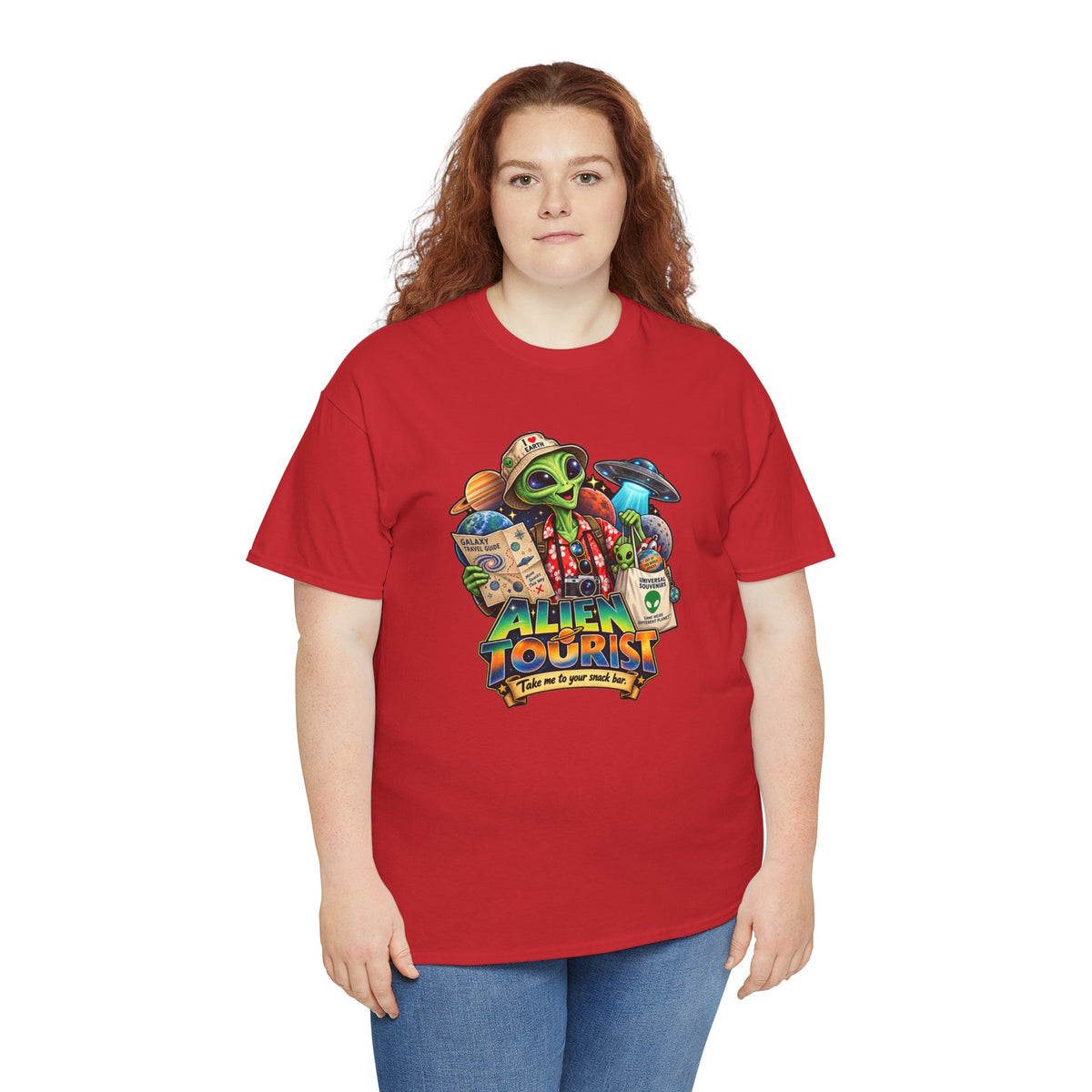 Alien Tourist T-Shirt | Urlaubs-Shirt für Ufo- und Sci-Fi-Fans