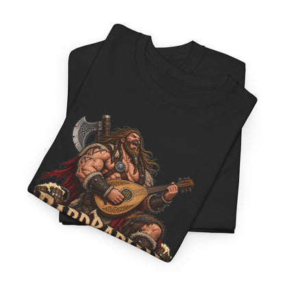 Bardbarian T-Shirt | Barbar mit Laute für Rollenspieler