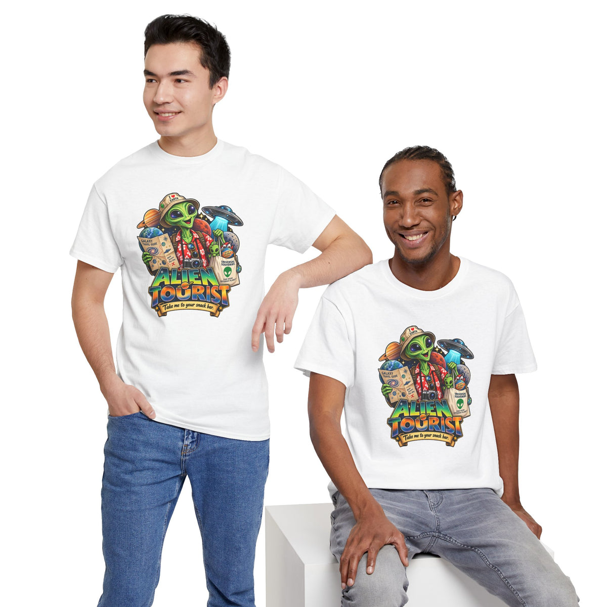 Alien Tourist T-Shirt | Urlaubs-Shirt für Ufo- und Sci-Fi-Fans