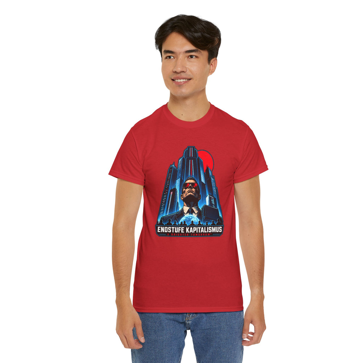 Endstufe Kapitalismus T-Shirt | Dystopie-Satire für Cyberpunk-Fans