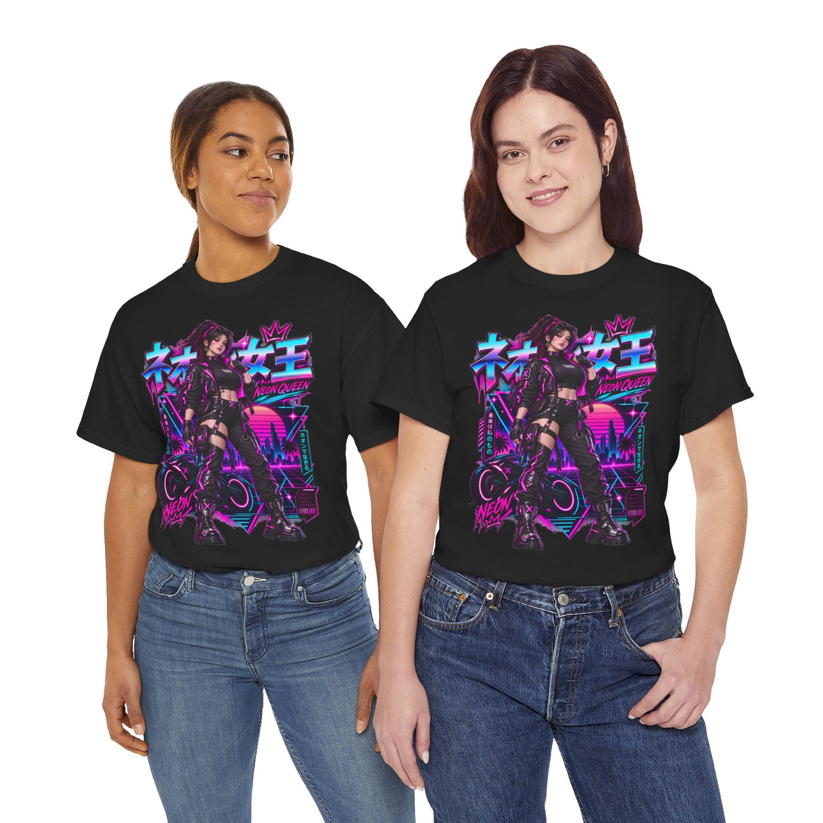 Neon Queen T-Shirt | Biker-Geschenk für Motorradfahrerinnen