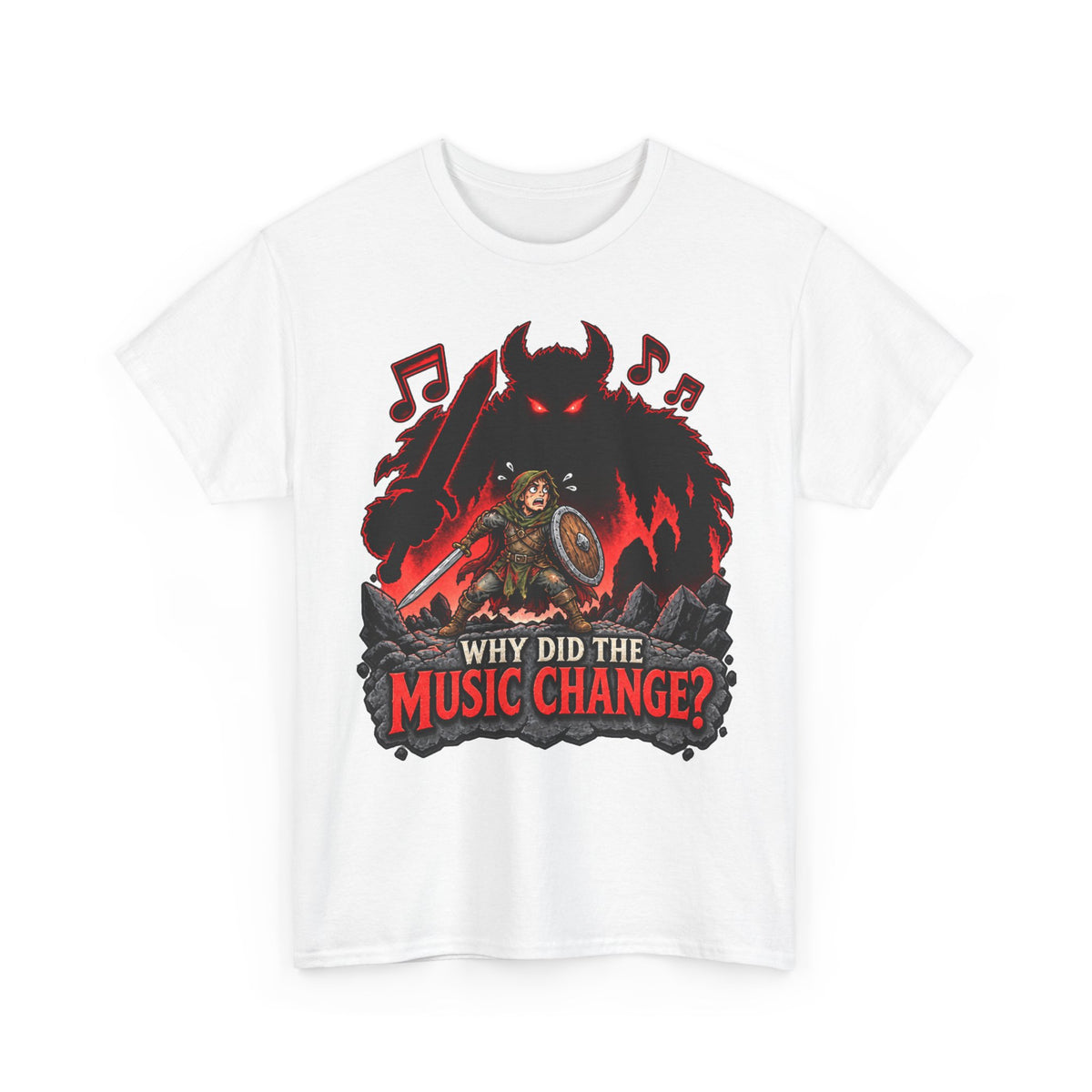 Why Did the Music Change T-Shirt | Geschenk für Gamer und Spielleiter