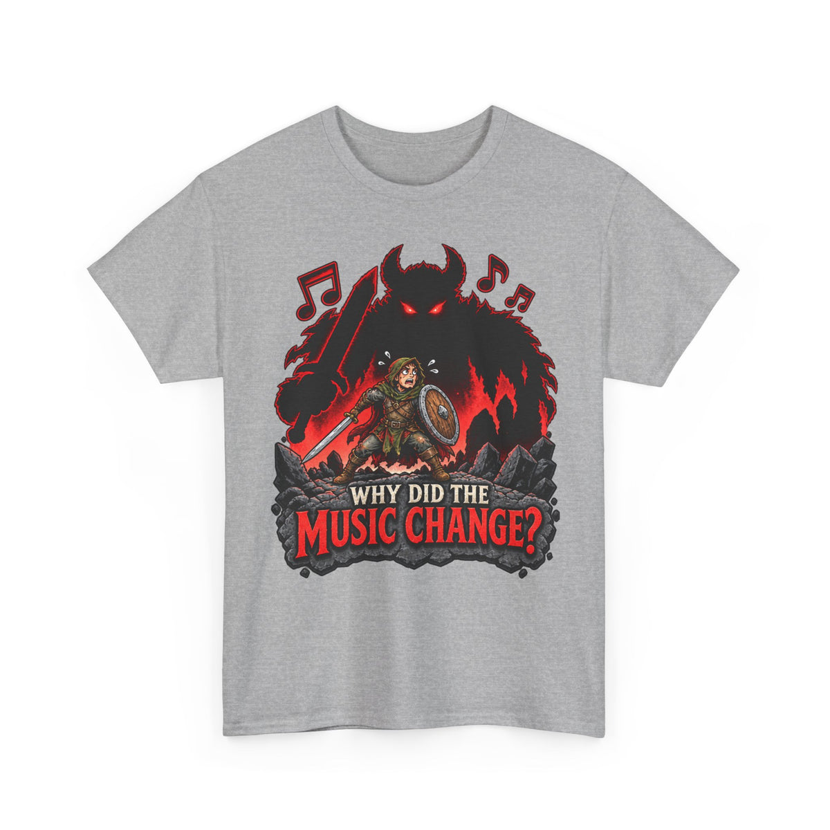 Why Did the Music Change T-Shirt | Geschenk für Gamer und Spielleiter
