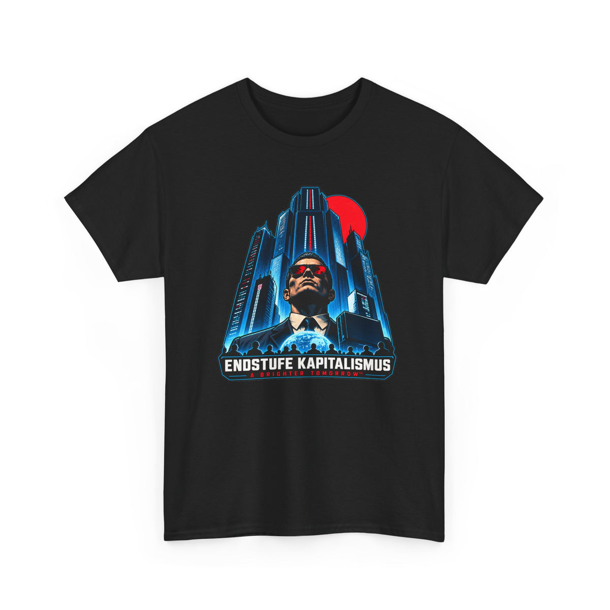 Endstufe Kapitalismus T-Shirt | Dystopie-Satire für Cyberpunk-Fans