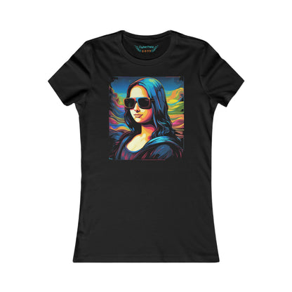 Mona Lisa T-Shirt | Retrowave T-Shirt für Frauen