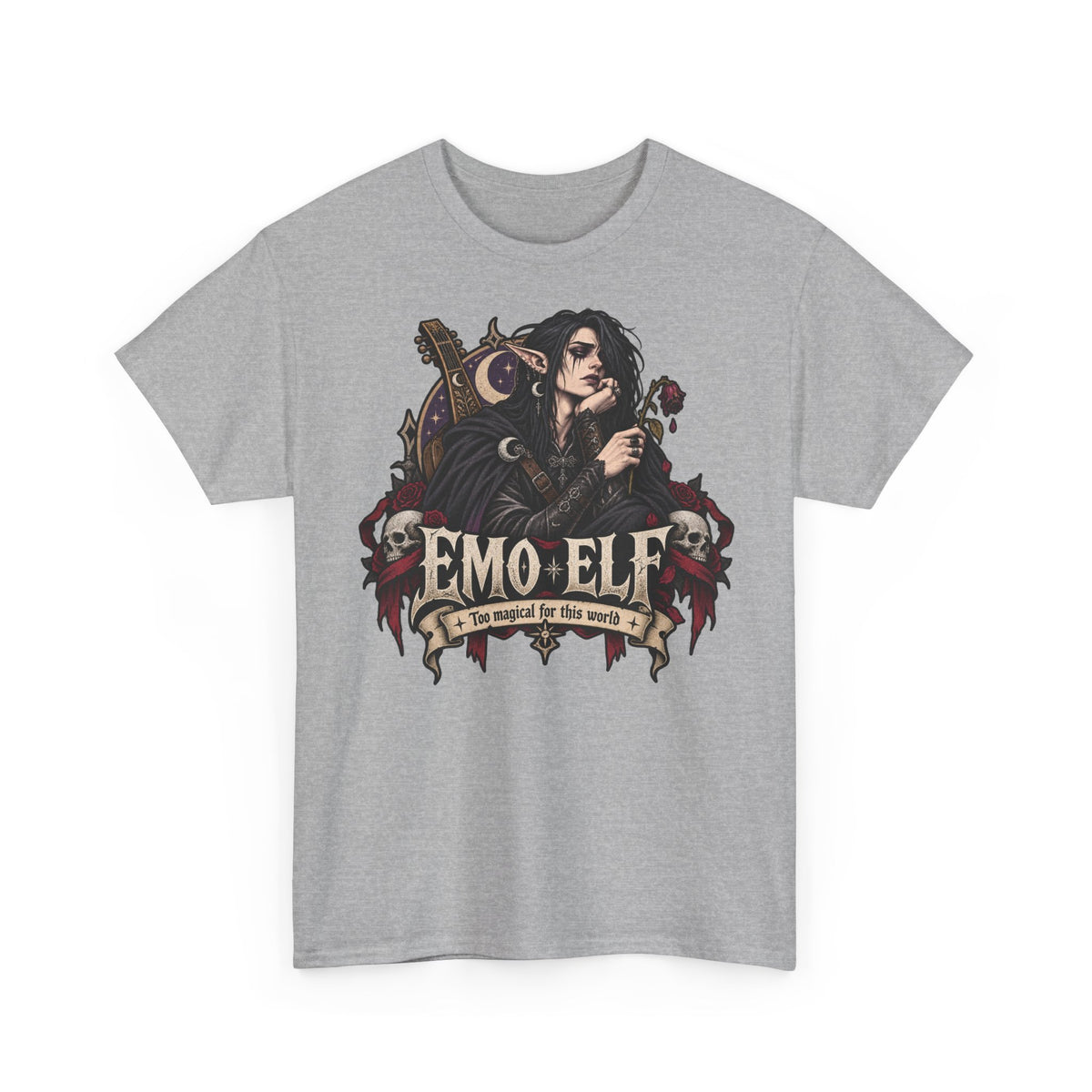 Emo Elf T-Shirt | Gothic-Geschenk für Emo- und Fantasy-Fans