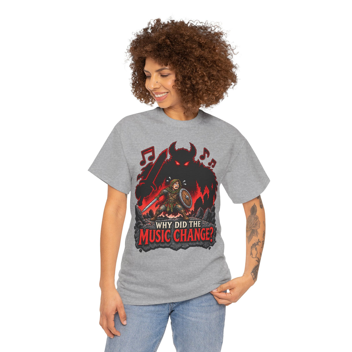 Why Did the Music Change T-Shirt | Geschenk für Gamer und Spielleiter