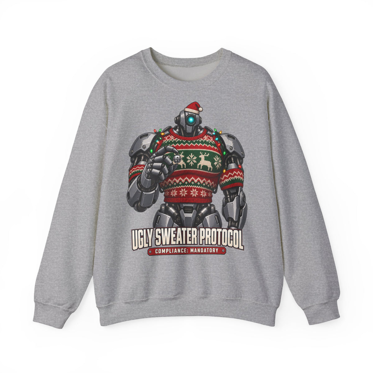 Roboter-Weihnachtspullover Ugly Sweater Protocol | Für Technikfans