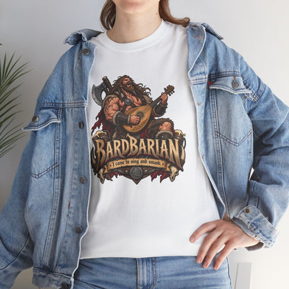Bardbarian T-Shirt | Barbar mit Laute für Rollenspieler