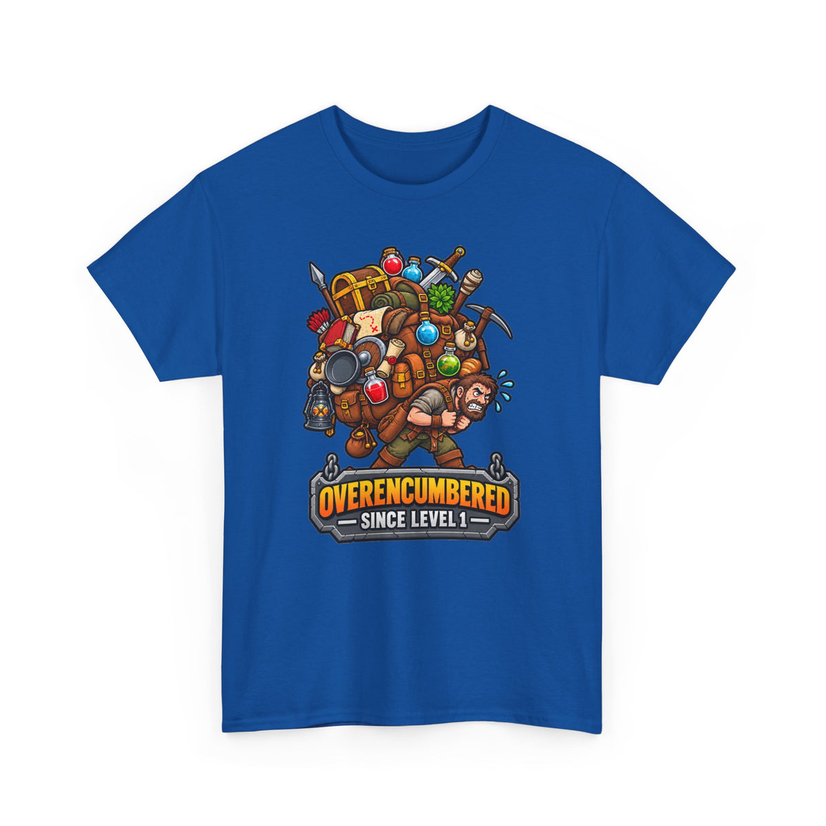 Overencumbered T-Shirt | Geschenk für Gamer und Wanderer