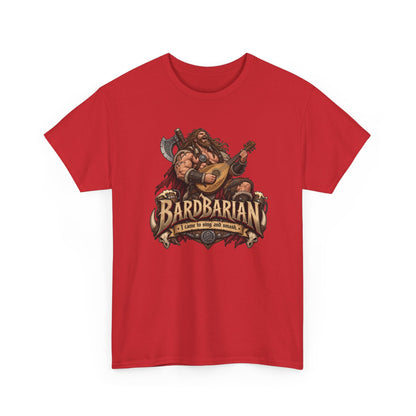 Bardbarian T-Shirt | Barbar mit Laute für Rollenspieler