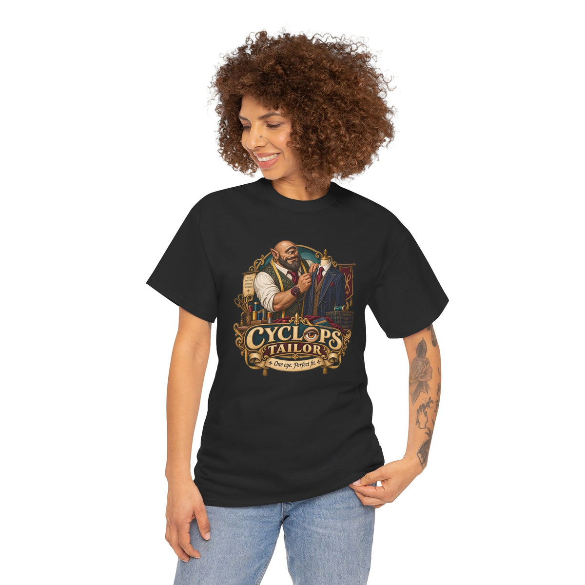 Cyclops Tailor T-Shirt | Lustiges Geschenk für Schneider und Nähfans