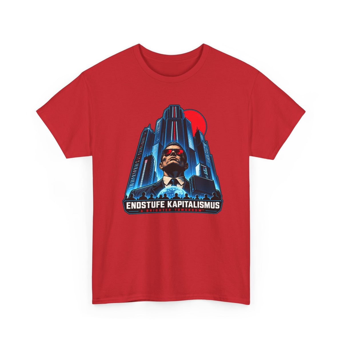 Endstufe Kapitalismus T-Shirt | Dystopie-Satire für Cyberpunk-Fans