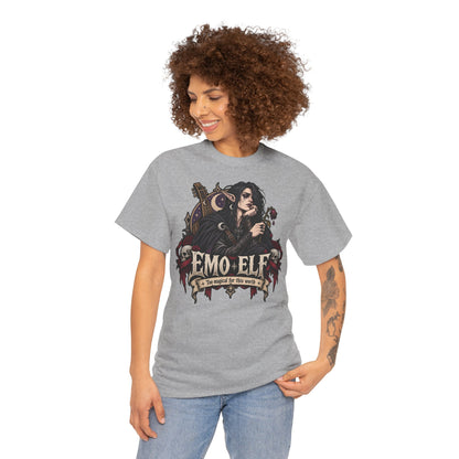 Emo Elf T-Shirt | Gothic-Geschenk für Emo- und Fantasy-Fans