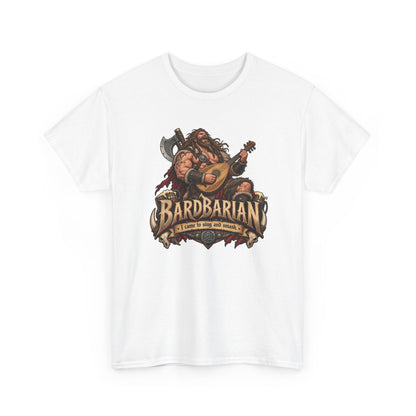 Bardbarian T-Shirt | Barbar mit Laute für Rollenspieler