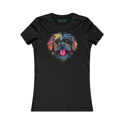 Retro Hunde T-Shirt  | Retrowave T-Shirt für Frauen