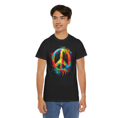 Regenbogen Peace T-Shirt | T-Shirt für Graffiti Fans und Friedensbotschafter