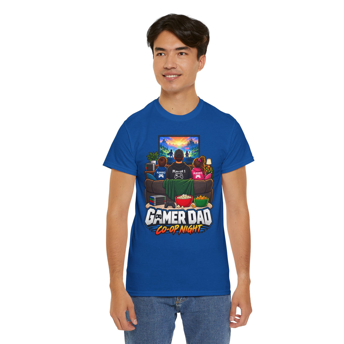 Gamer Dad Co-op Night T-Shirt | Geschenk für Papa von den Kindern