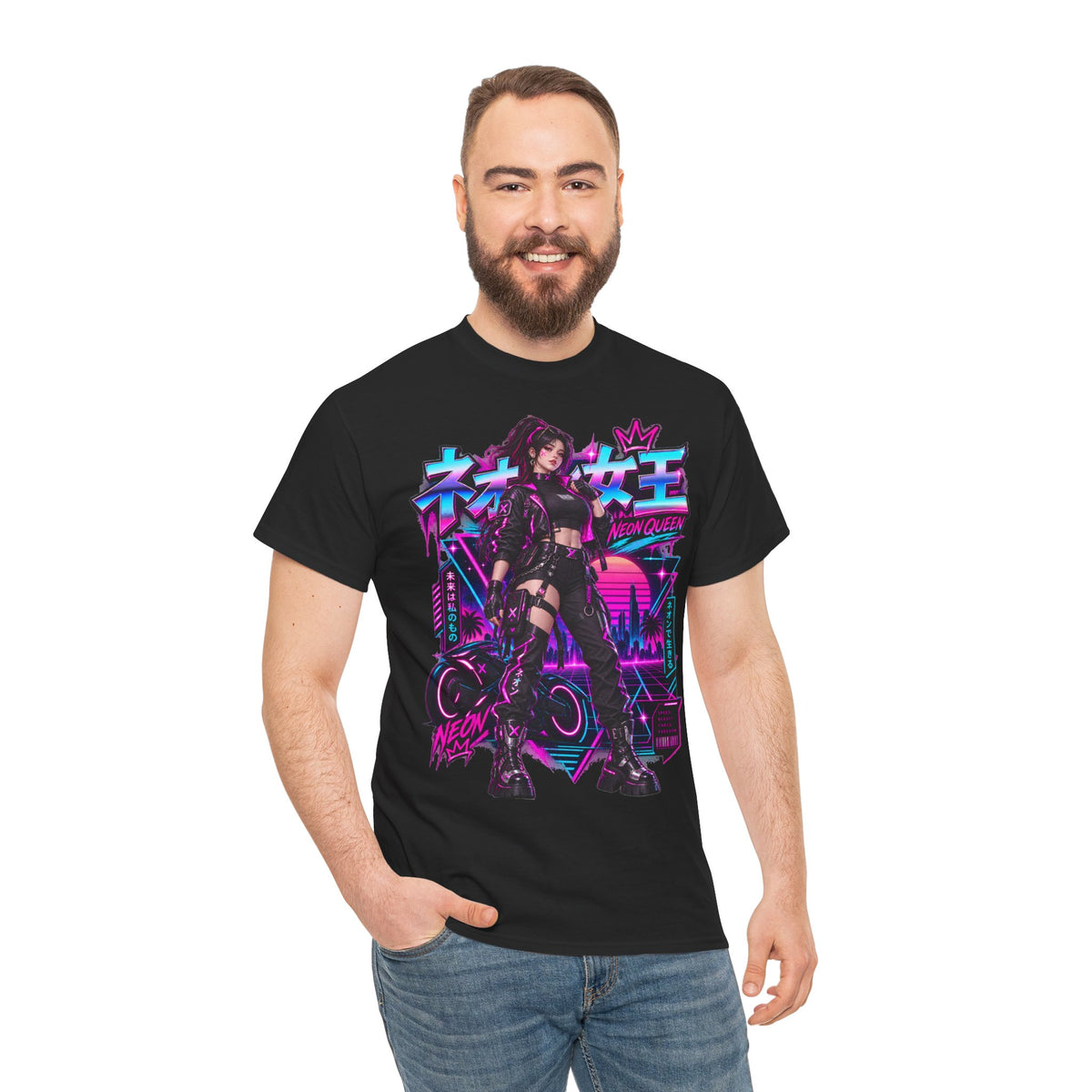 Neon Queen T-Shirt | Biker-Geschenk für Motorradfahrerinnen