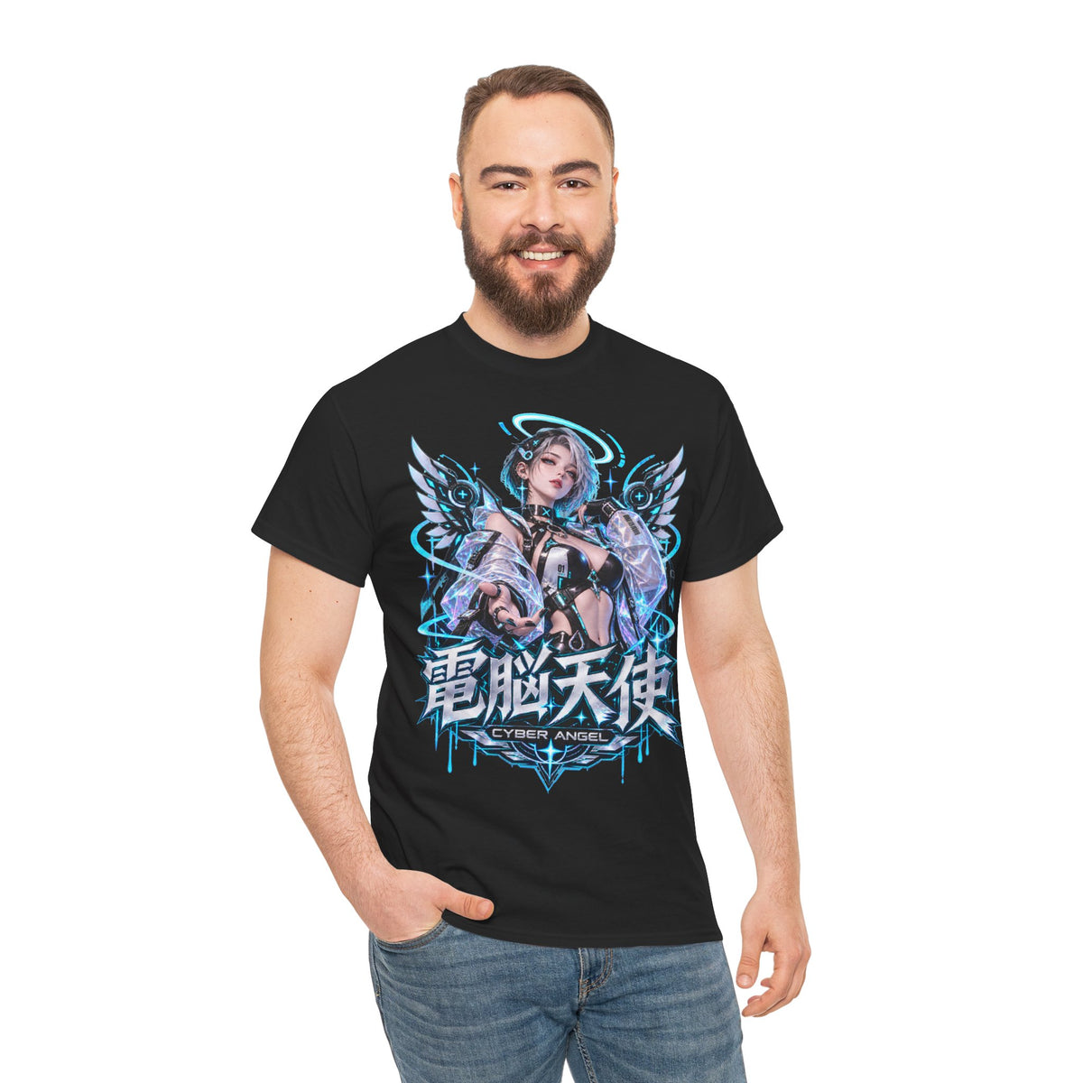 Cyber Angel T-Shirt | Anime-Geschenk für Cyberpunk-Fans