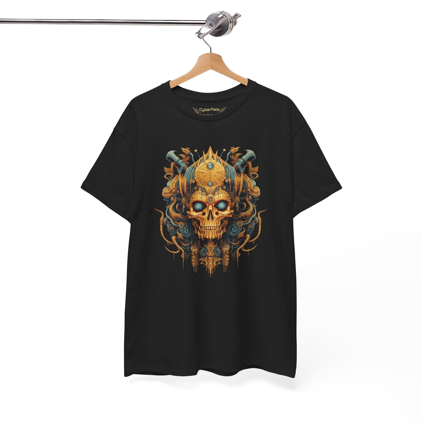 Goldener KI-Gott T-Shirt | T-Shirt für Sci-Fi und Cyberpunk Fans