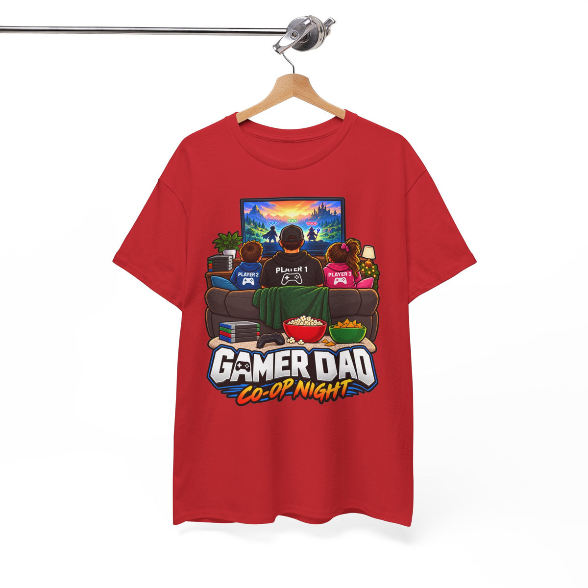 Gamer Dad Co-op Night T-Shirt | Geschenk für Papa von den Kindern