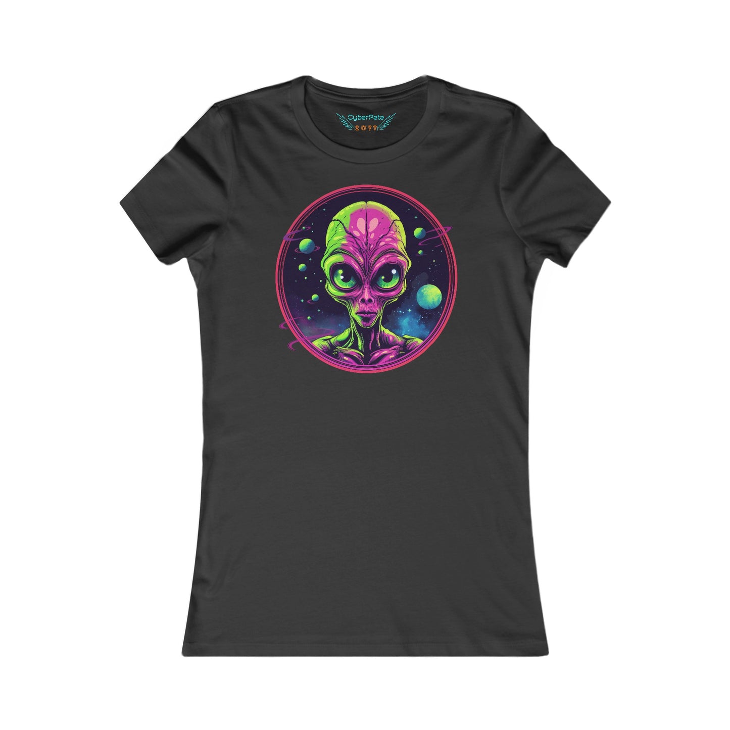 Pink Alien T-Shirt | Sci-Fi T-Shirt für Frauen