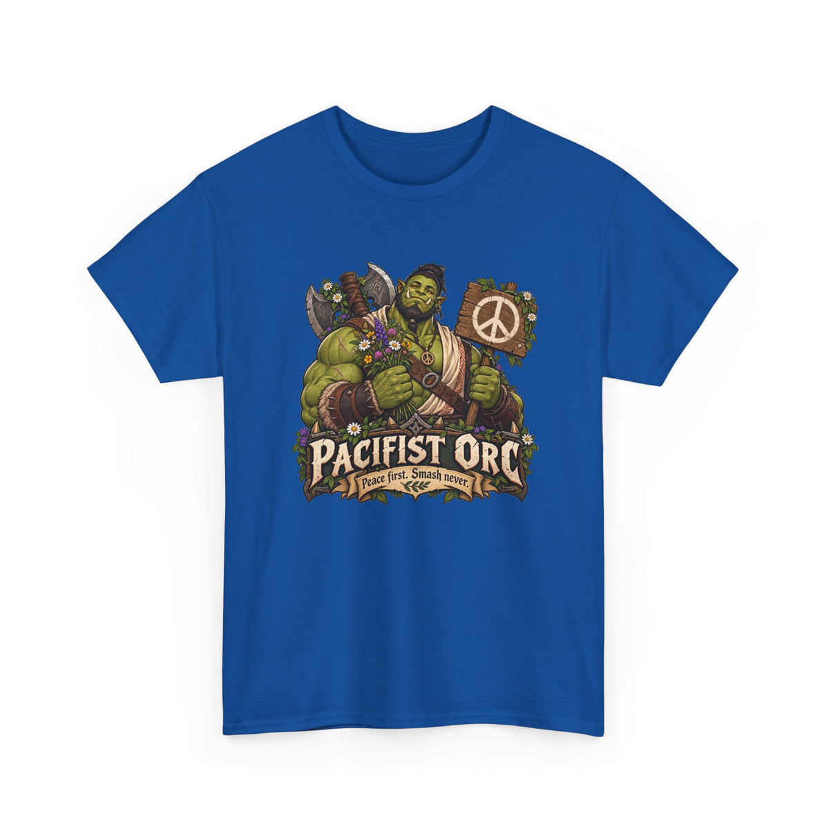 Pacifist Orc T-Shirt | Lustiges Fantasy Shirt mit friedlichem Ork