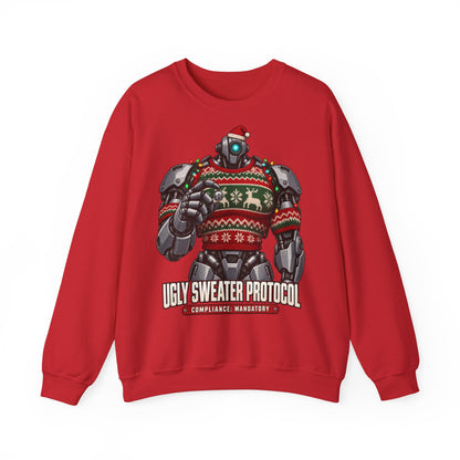 Roboter-Weihnachtspullover Ugly Sweater Protocol | Für Technikfans