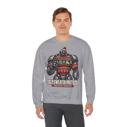 Roboter-Weihnachtspullover Ugly Sweater Protocol | Für Technikfans