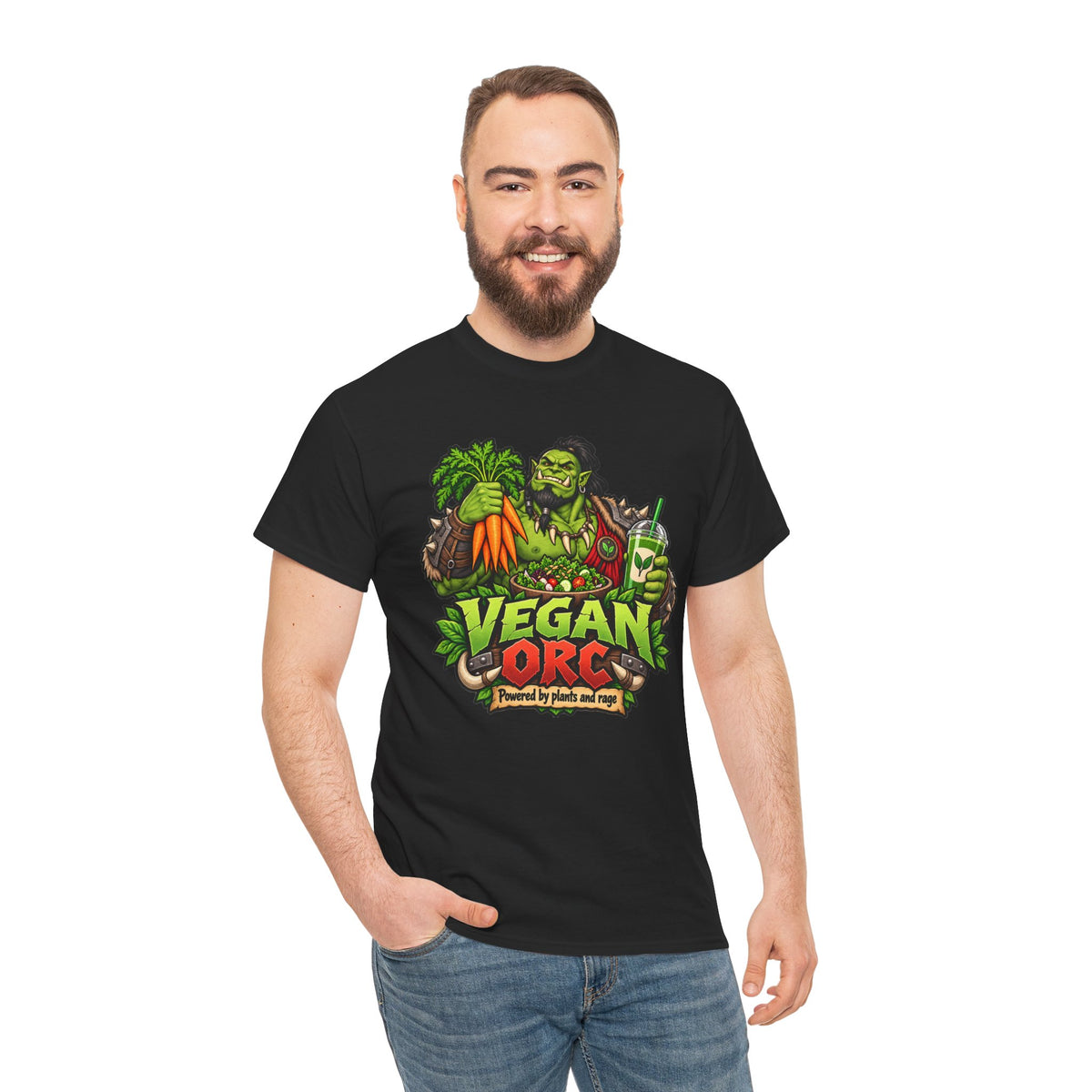 Vegan Orc T-Shirt | Geschenk für Veganer und Kraftsportler