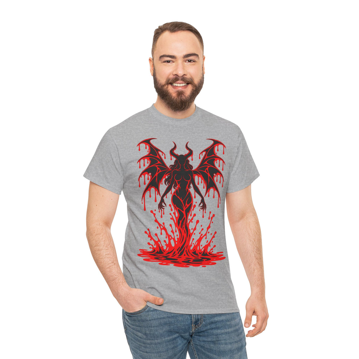 Crimson Succubus T-Shirt | Dämonin für Gothic und Halloween