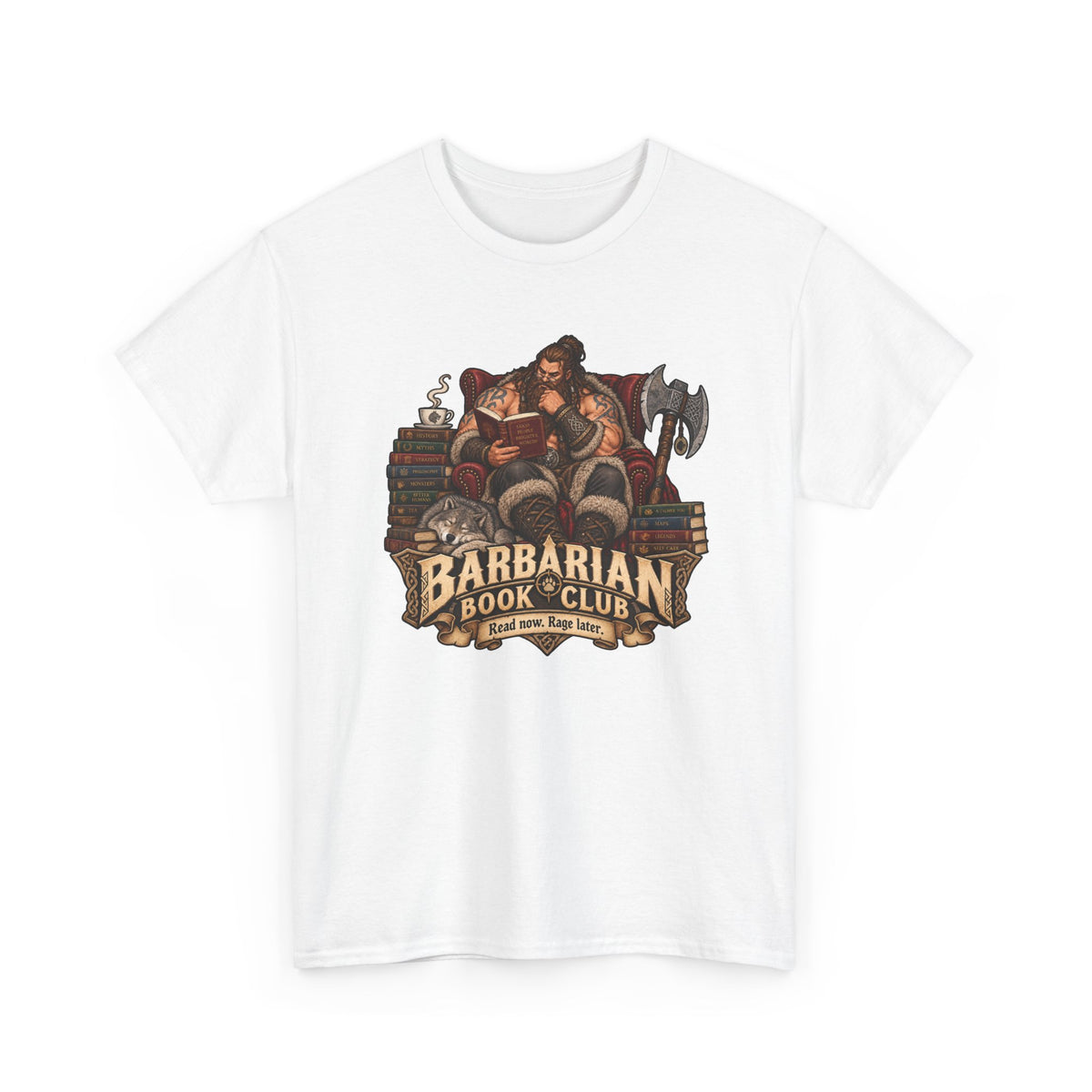 Barbarian Book Club T-Shirt | Lustiges Shirt für Leseratten