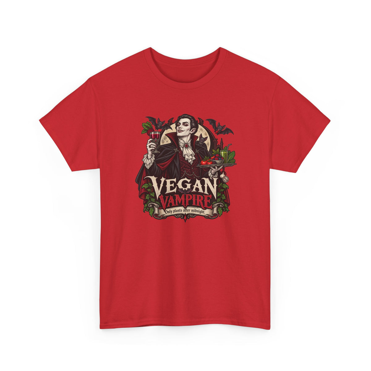 Vegan Vampire T-Shirt | Lustiges Veganer Shirt mit Vampir
