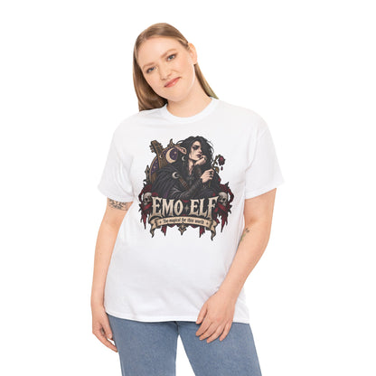 Emo Elf T-Shirt | Gothic-Geschenk für Emo- und Fantasy-Fans