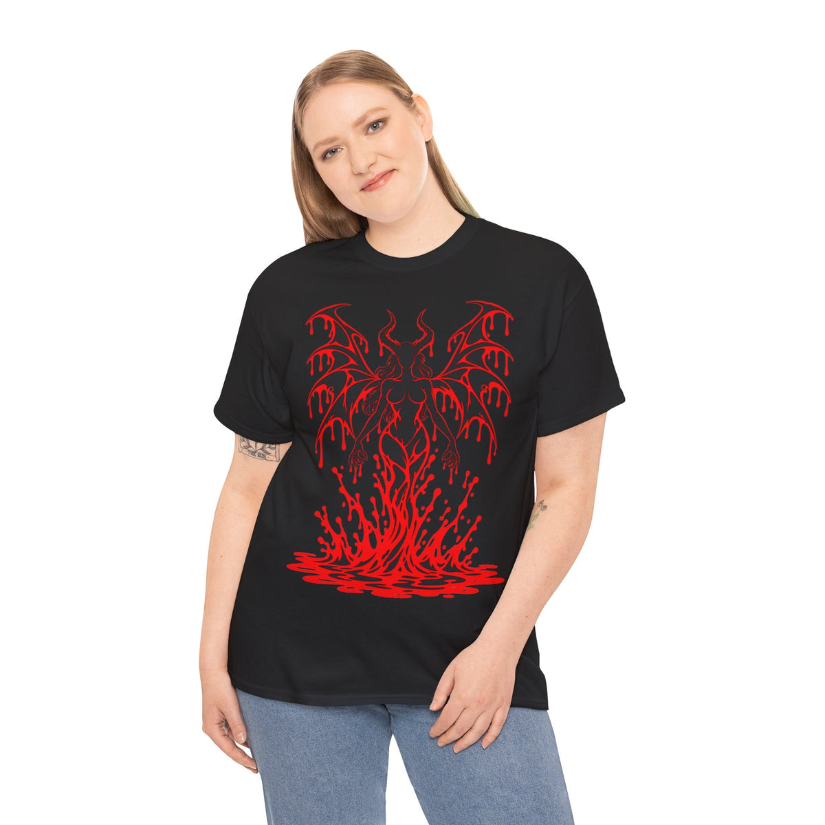 Crimson Succubus T-Shirt | Dämonin für Gothic und Halloween