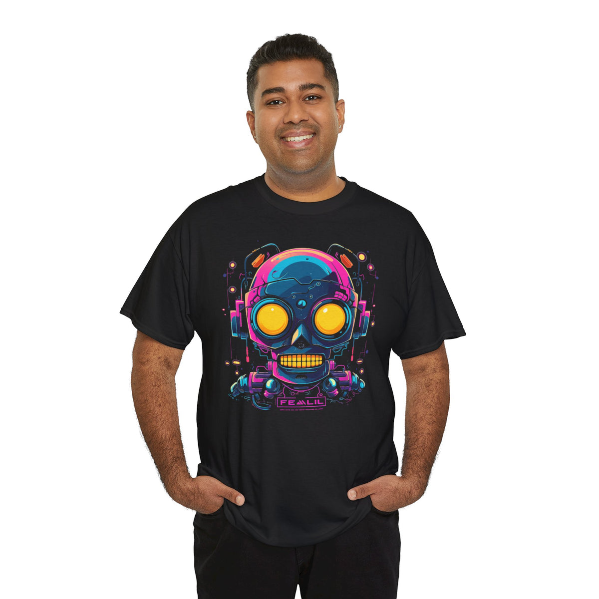 Retro Roboter T-Shirt | T-Shirt für Retrowave Fans
