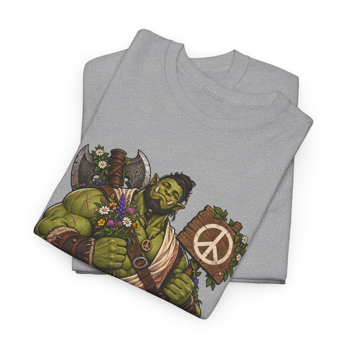 Pacifist Orc T-Shirt | Lustiges Fantasy Shirt mit friedlichem Ork