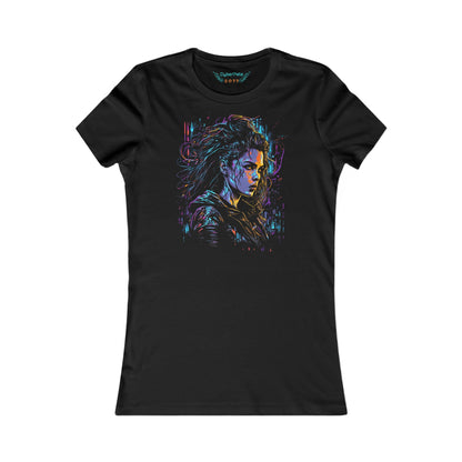 Neon Girl T-Shirt | Cyberpunk T-Shirt für Frauen