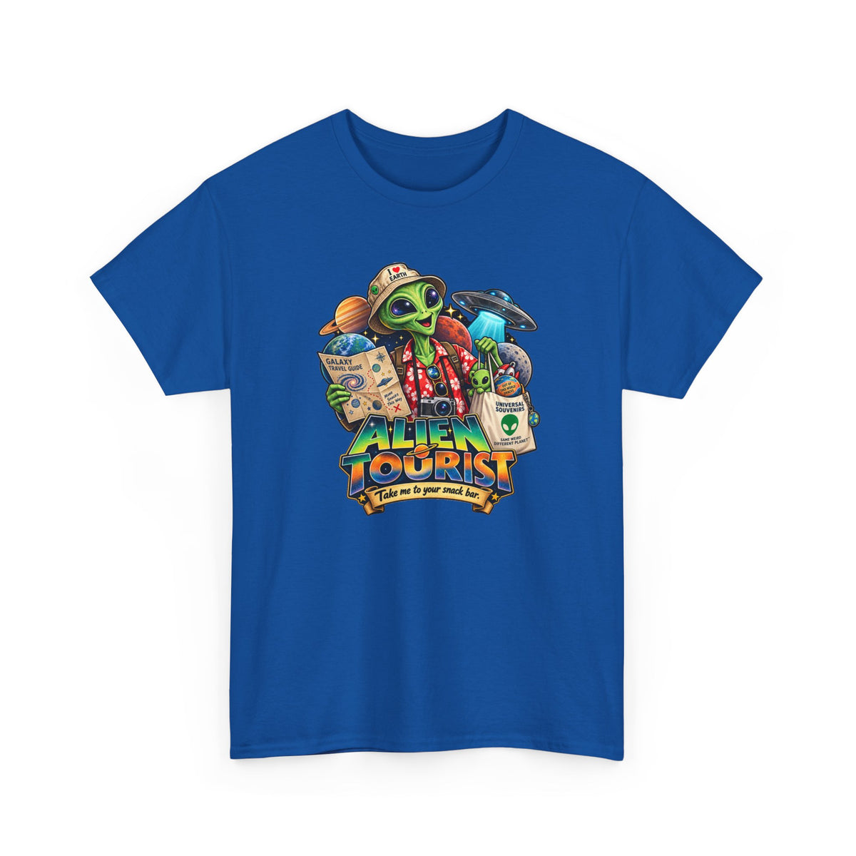 Alien Tourist T-Shirt | Urlaubs-Shirt für Ufo- und Sci-Fi-Fans