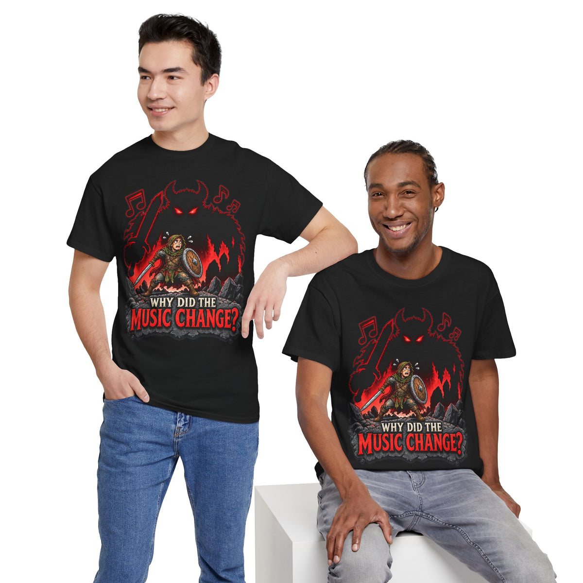 Why Did the Music Change T-Shirt | Geschenk für Gamer und Spielleiter