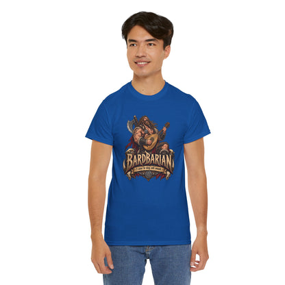 Bardbarian T-Shirt | Barbar mit Laute für Rollenspieler