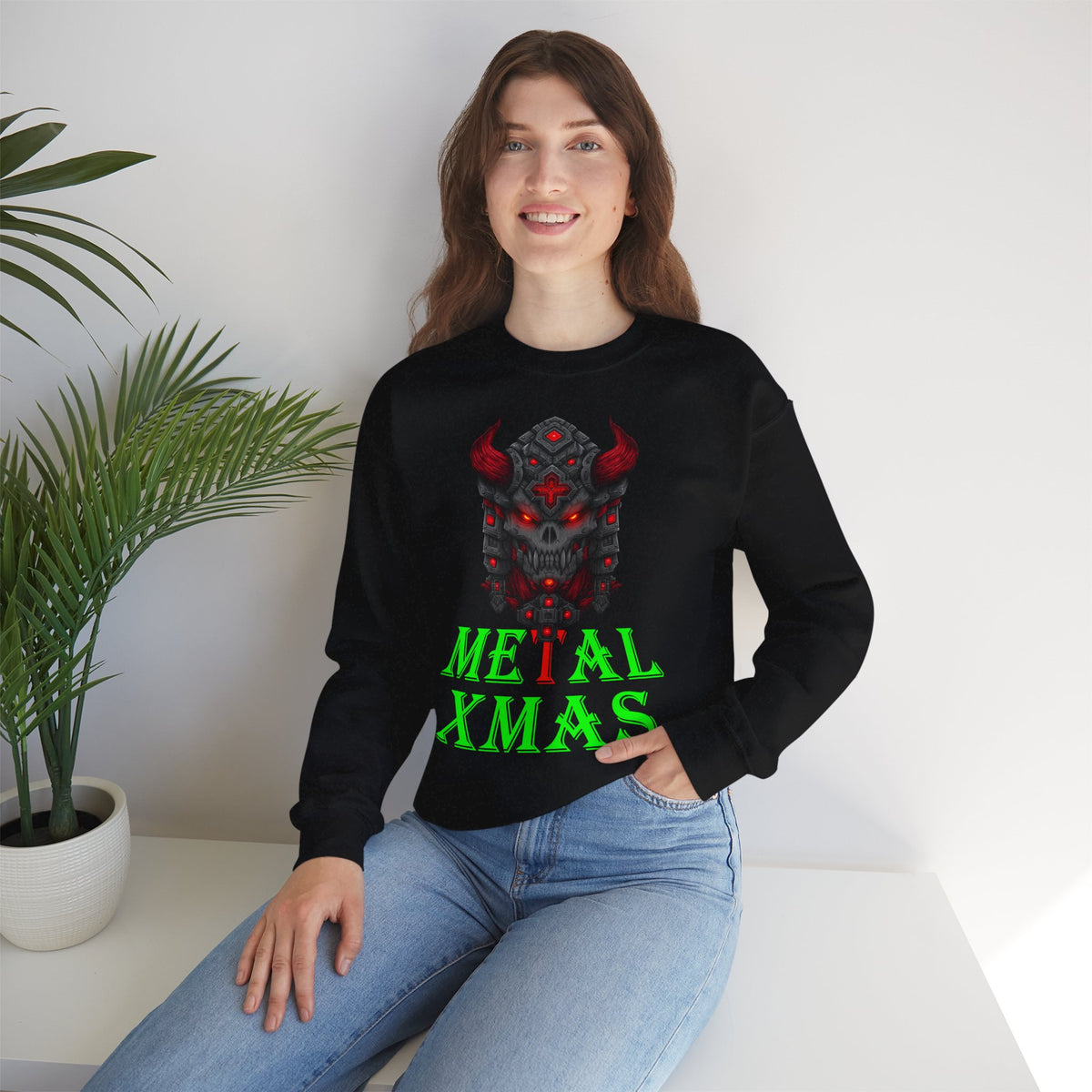 Metal Xmas Weihnachtspullover Schwarz | Geschenk für Metal-Fans