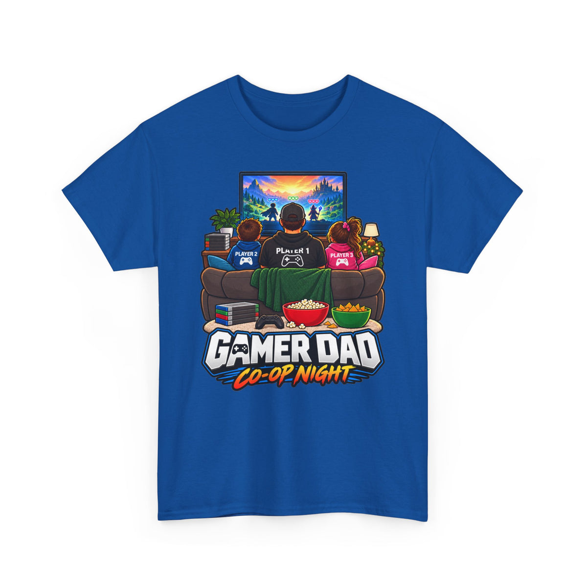 Gamer Dad Co-op Night T-Shirt | Geschenk für Papa von den Kindern